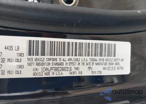 2014 Jeep Patriot Latitude from USA, damaged, VIN 1C4NJPFB8ED802316